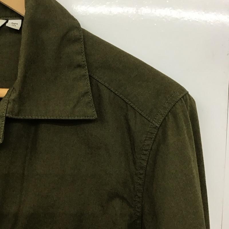 レアセル rehacer シャツ、ブラウス 長袖 長袖シャツ 無地シャツ カラーシャツ M 無地 カーキ / カーキ /  メンズ USED 古着 中古 10142936