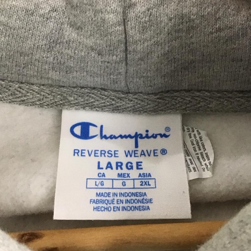 チャンピオン Campion パーカー 長袖 L 無地 灰 / グレー /  メンズ USED 古着 中古 10142996