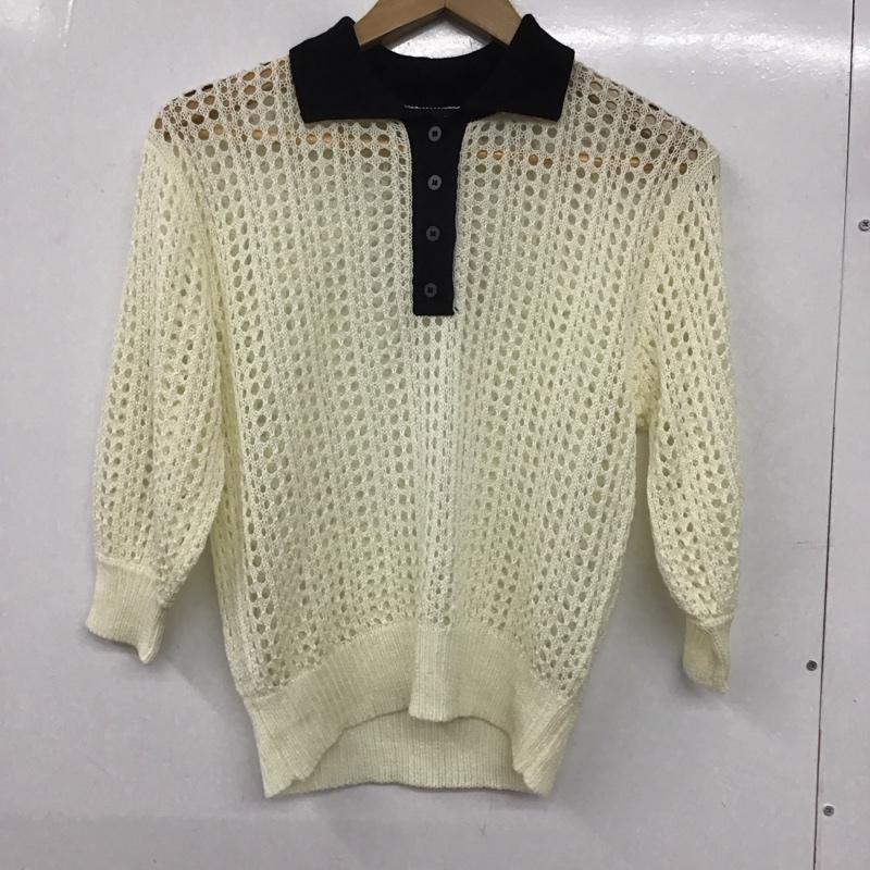 ザラ ZARA ポロシャツ 七分袖 FREE 無地 白 / ホワイト /  レディース USED 古着 中古 10133802