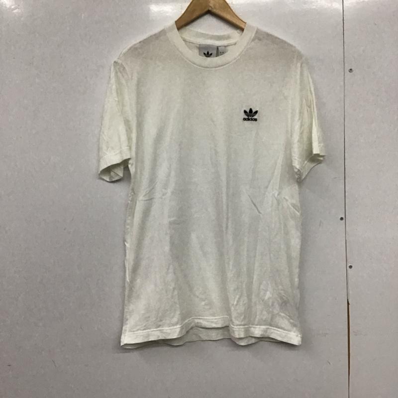 アディダス adidas Tシャツ 半袖 fm9966 半袖カットソー プリントTシャツ クルーネックカットソー 0 ロゴ、文字 白 / ホワイト /  メンズ USED 古着 中古 10150346