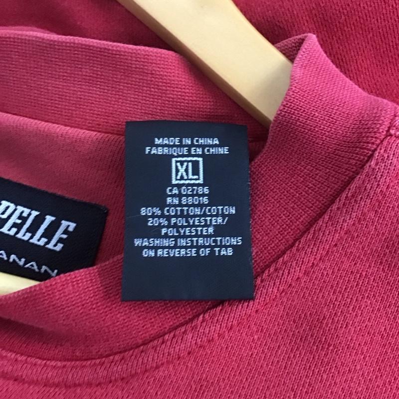 ペレペレ PELLEPELLE トレーナー 長袖 長袖トレーナー スウェット クルーネック プルオーバー XL ロゴ、文字 赤 / レッド /  メンズ USED 古着 中古 10144183