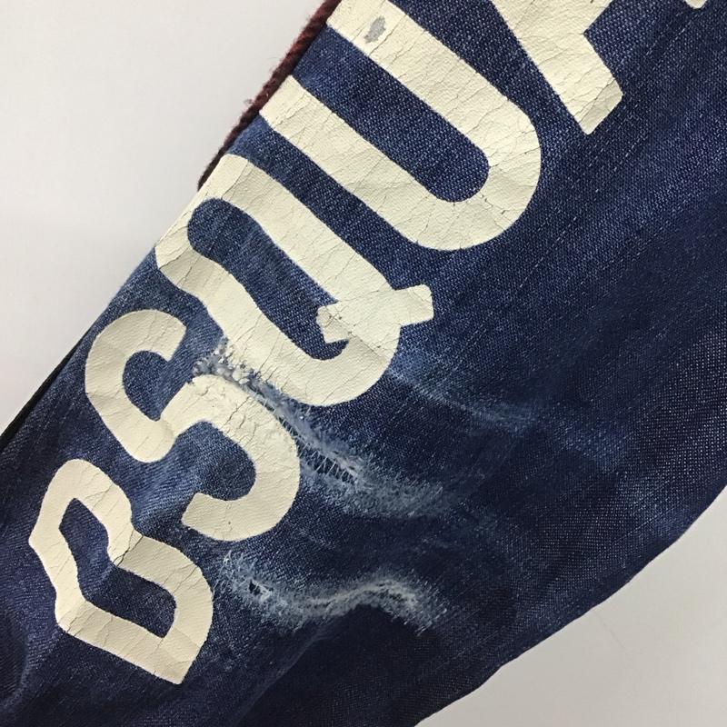 ディースクエアード2 DSQUARED2 シャツ、ブラウス 長袖 長袖シャツ デニムシャツ カラーシャツ ダメージ加工 X ロゴ、文字 インディゴ / インディゴ /  メンズ USED 古着 中古 10142095