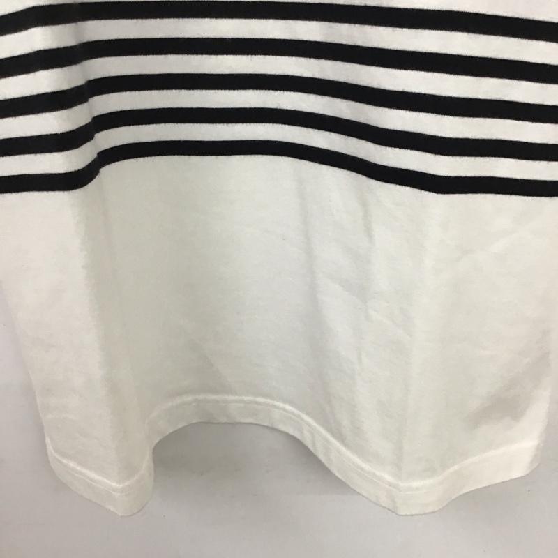 ザノースフェイス THE NORTH FACE Tシャツ 半袖 NT31713 半袖カットソー クルーネックカットソー XL ボーダー柄 白 / ホワイト / X 黒 / ブラック /  メンズ USED 古着 中古 10135930