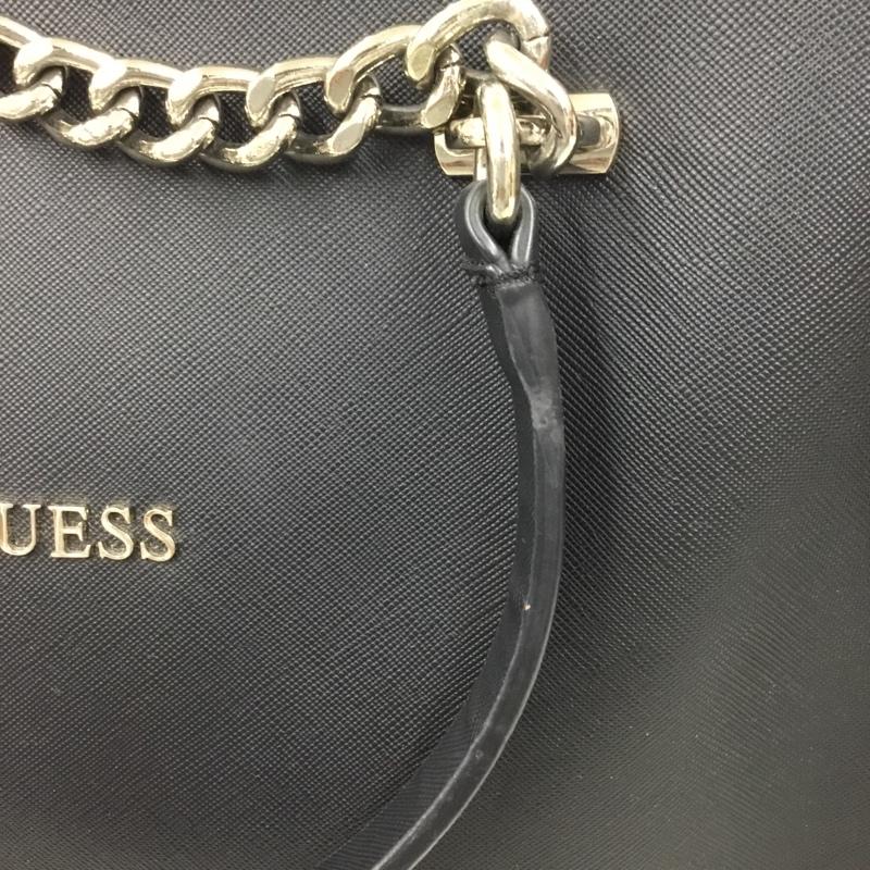 ゲス Guess トートバッグ トートバッグ VG504223 チェーン ロゴ、文字 黒 / ブラック / X 銀 / シルバー /  レディース USED 古着 中古 10106023