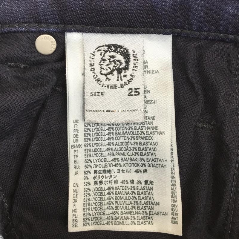 ディーゼル DIESEL パンツ デニム、ジーンズ XS 無地 X ロゴ、文字 インディゴ / インディゴ /  レディース USED 古着 中古 10133486