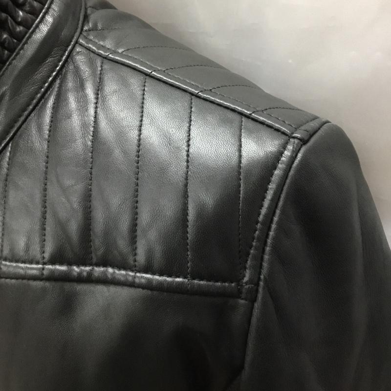 古着 USED ジャケット、上着 ジャケット、ブレザー カジュアルジャケット ノーカラージャケット フェイクレザー kode9 イタリア製 44 無地 黒 / ブラック /  メンズ USED 古着 中古 10116863