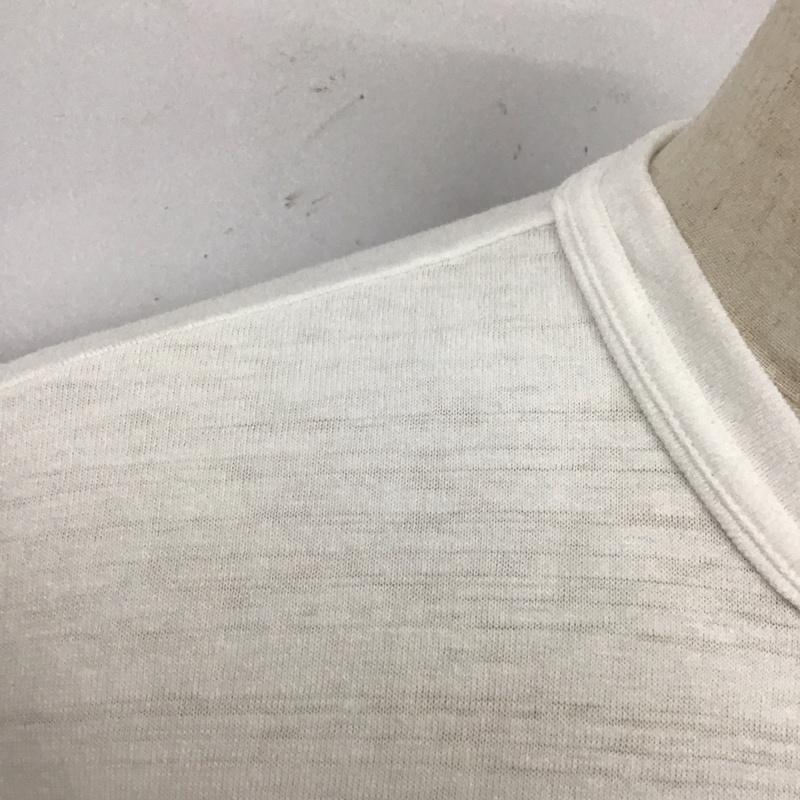 ヒューマンウーマン HUMAN WOMAN Tシャツ 半袖 クルーネック プリント M ロゴ、文字 白 / ホワイト /  メンズ USED 古着 中古 10119199