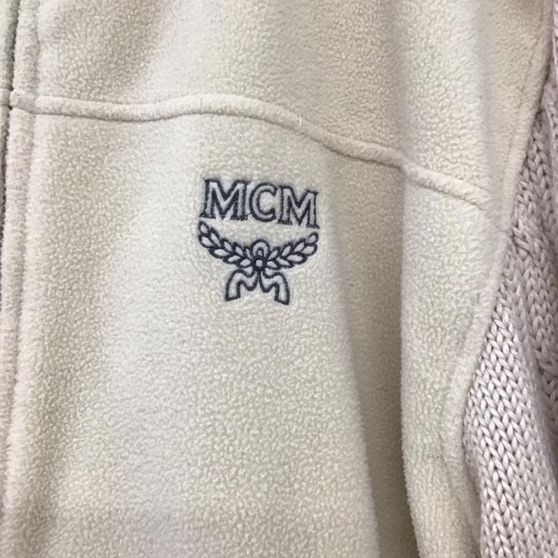 エムシーエム MCM ジャケット、上着 ジャケット、ブレザー mc-24514 フリースジャケット ジップアップジャケット スタンドネック L ロゴ、文字 ベージュ / ベージュ /  メンズ USED 古着 中古 10132077