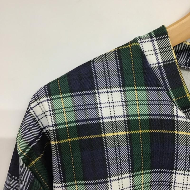 エルエルビーン L.L.Bean カットソー 半袖 半袖カットソー ジップアップネック プルオーバー 90s L チェック マルチカラー / マルチカラー /  メンズ USED 古着 中古 10141265