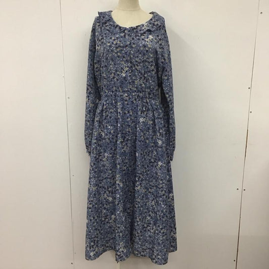 エヘカソポ ehka sopo ワンピース ロングスカート tyt-1104423 花柄ワンピース ロングワンピース 長袖シャツワンピース 総柄 FREE 総柄 水色 / ライトブルー /  レディース USED 古着 中古 10108053