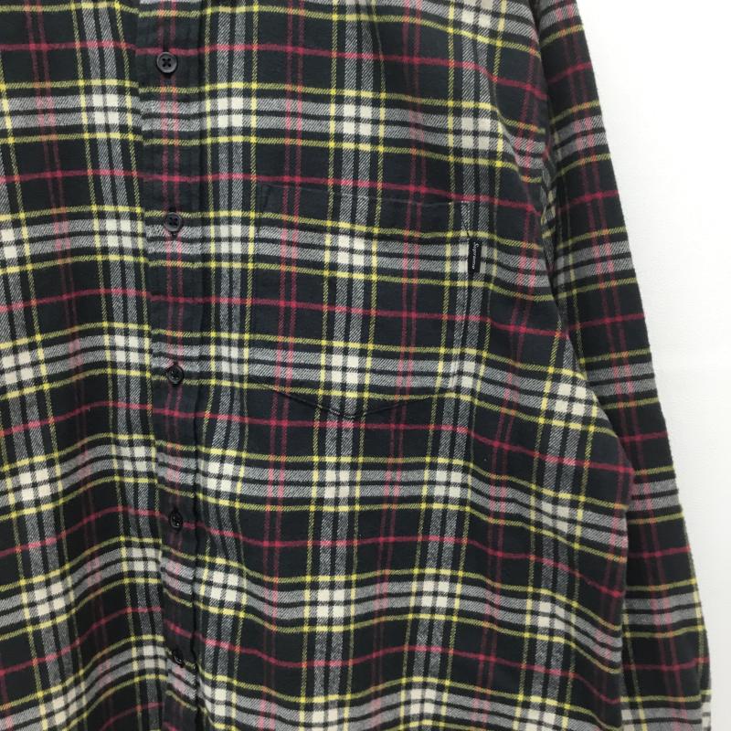 シュプリーム Supreme シャツ、ブラウス 長袖 L チェック 黒 / ブラック /  メンズ USED 古着 中古 10129328