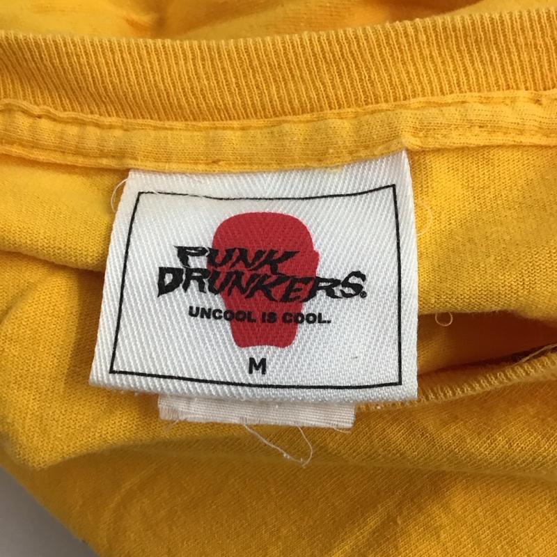 パンクドランカーズ PUNK DRUNKERS カットソー 長袖 長袖カットソー プリントカットソー クルーネック M プリント 黄 / イエロー /  メンズ USED 古着 中古 10125103