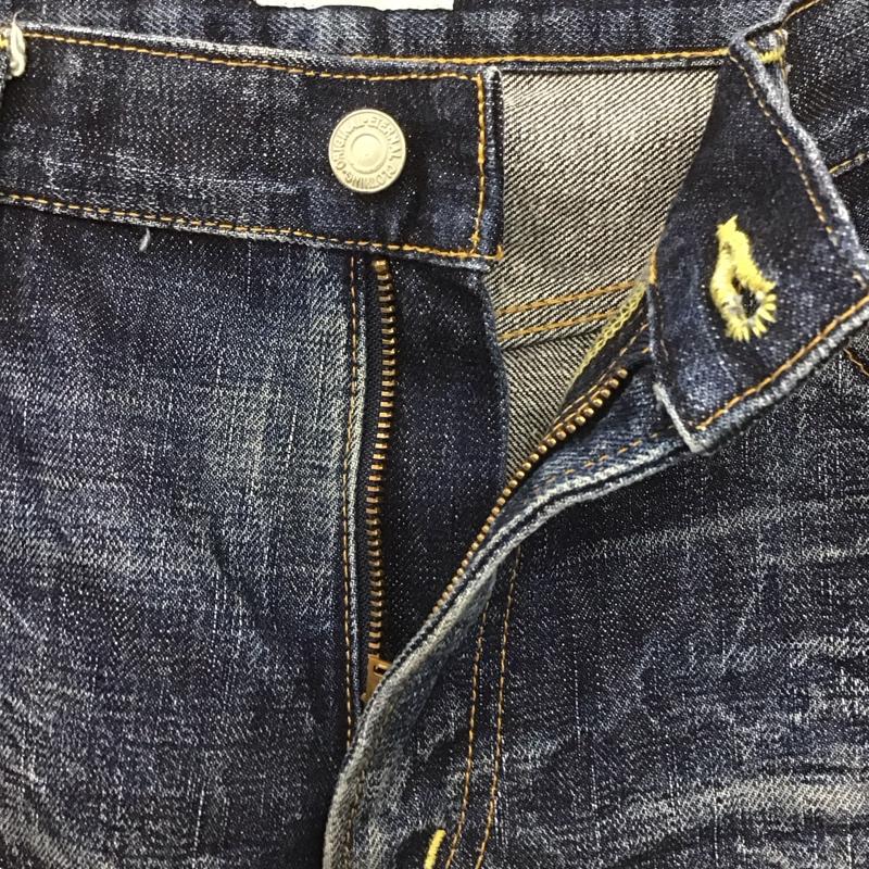 エターナル ETERNAL パンツ デニム、ジーンズ デニムパンツ ストレートパンツ ダメージジーンズ ワイドパンツ 34 総柄 インディゴ / インディゴ /  メンズ USED 古着 中古 10107200