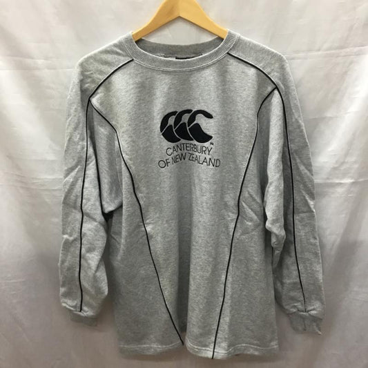 カンタベリーオブニュージーランド CANTERBURY OF NEW ZEALAND トレーナー 長袖 スウェット M ロゴ、文字 灰 / グレー /  メンズ USED 古着 中古 10118974