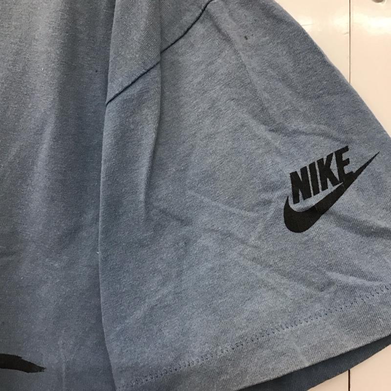 ナイキ NIKE Tシャツ 半袖 半袖カットソー プリントTシャツ クルーネックカットソー L プリント 水色 / ライトブルー /  メンズ USED 古着 中古 10145243