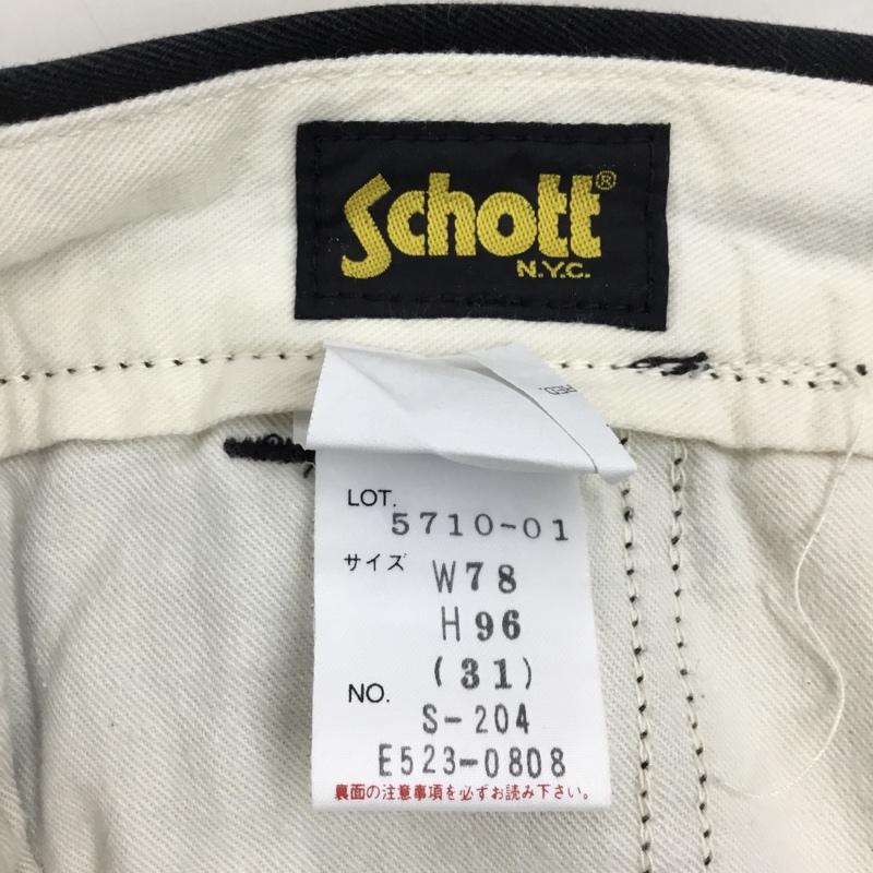ショット schott パンツ チノパン チノパン カジュアルパンツ ワイドパンツ ストレートパンツ 31インチ 無地 黒 / ブラック /  メンズ USED 古着 中古 10115203