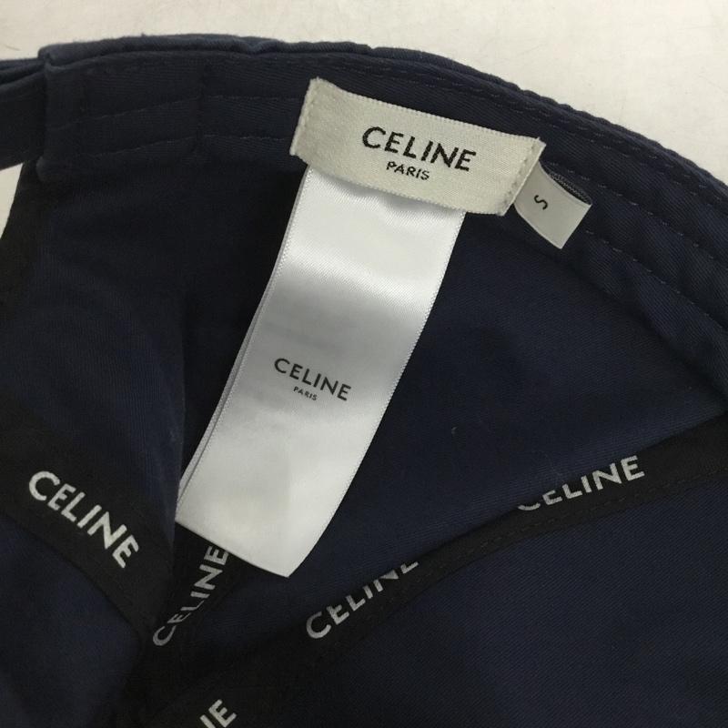 セリーヌ CELINE 帽子 キャップ 2AUA1969P ベースボールキャップ コットン 無地 X ロゴ、文字 紺 / ネイビー /  メンズ USED 古着 中古 10147445