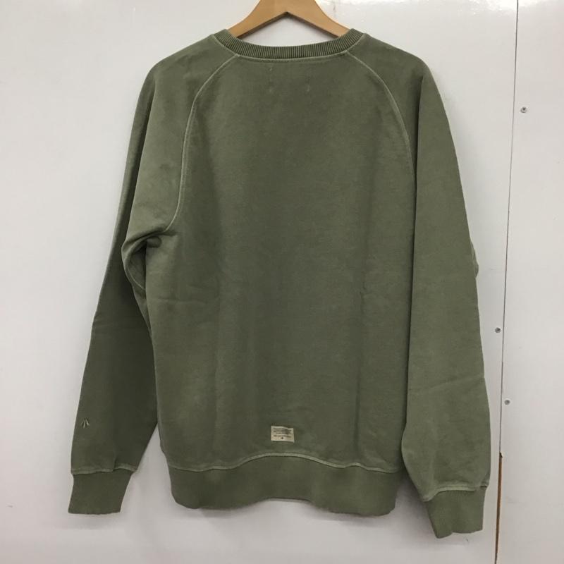 ナイジェルケーボン Nigel Cabourn トレーナー 長袖 長袖トレーナー スウェット クルーネック プルオーバー L 無地 カーキ / カーキ /  メンズ USED 古着 中古 10139308