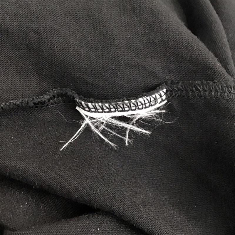 アディダス adidas カットソー 長袖 長袖カットソー プリントカットソー クルーネック ロゴ、文字 黒 / ブラック /  メンズ USED 古着 中古 10133710