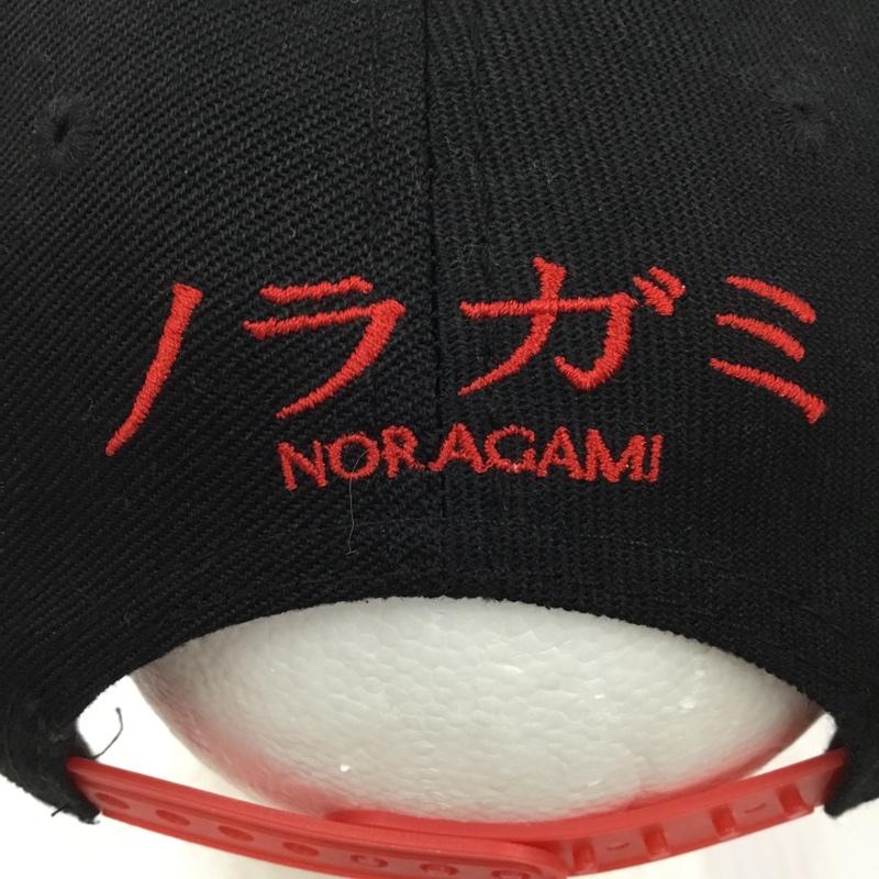 古着 USED 帽子 キャップ NORAGAMI ロゴ 刺繍 ワンポイント 黒 / ブラック / X 赤 / レッド /  メンズ USED 古着 中古 10105998