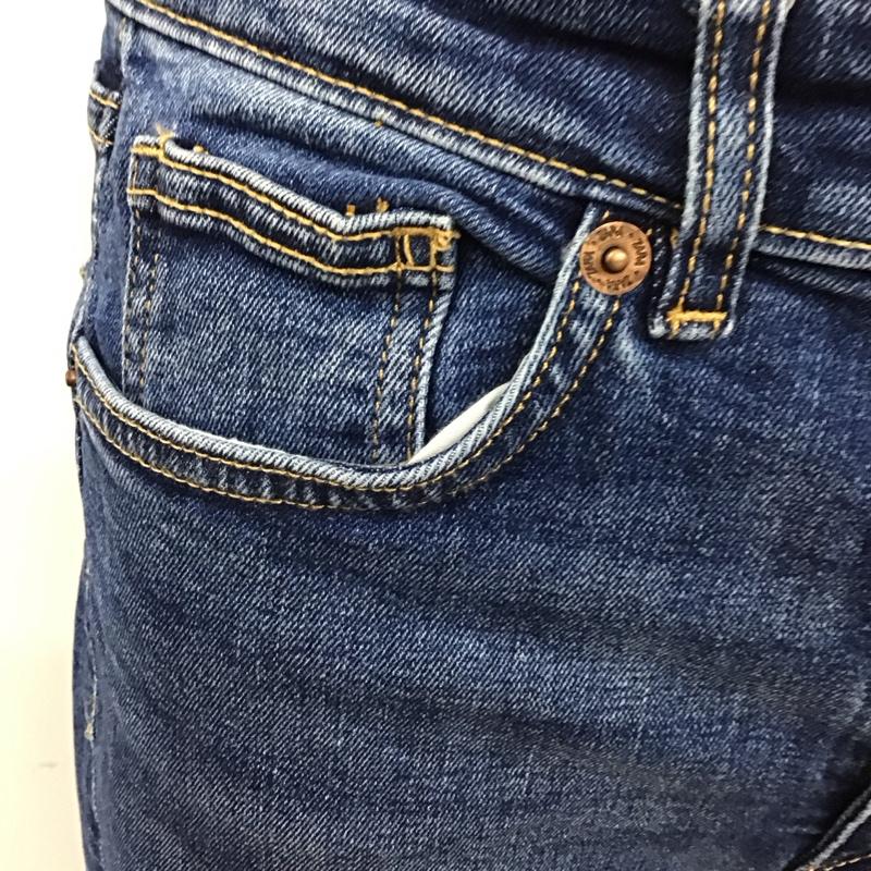 ザラ ZARA パンツ デニム、ジーンズ ストレッチ ジーパン カットオフ 無地 青 / ブルー /  レディース USED 古着 中古 10114590