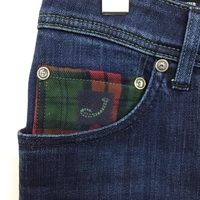 ヤコブコーエン JACOB COHEN パンツ デニム、ジーンズ デニムパンツ スリムパンツ カジュアルパンツ ストレッチパンツ 28インチ ロゴ、文字 インディゴ / インディゴ /  メンズ USED 古着 中古 10149737