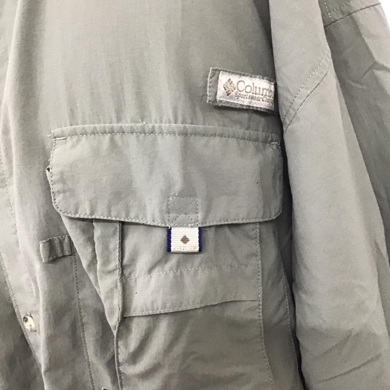 コロンビア Columbia シャツ、ブラウス 長袖 XXL 無地 カーキ / カーキ /  メンズ USED 古着 中古 10111684