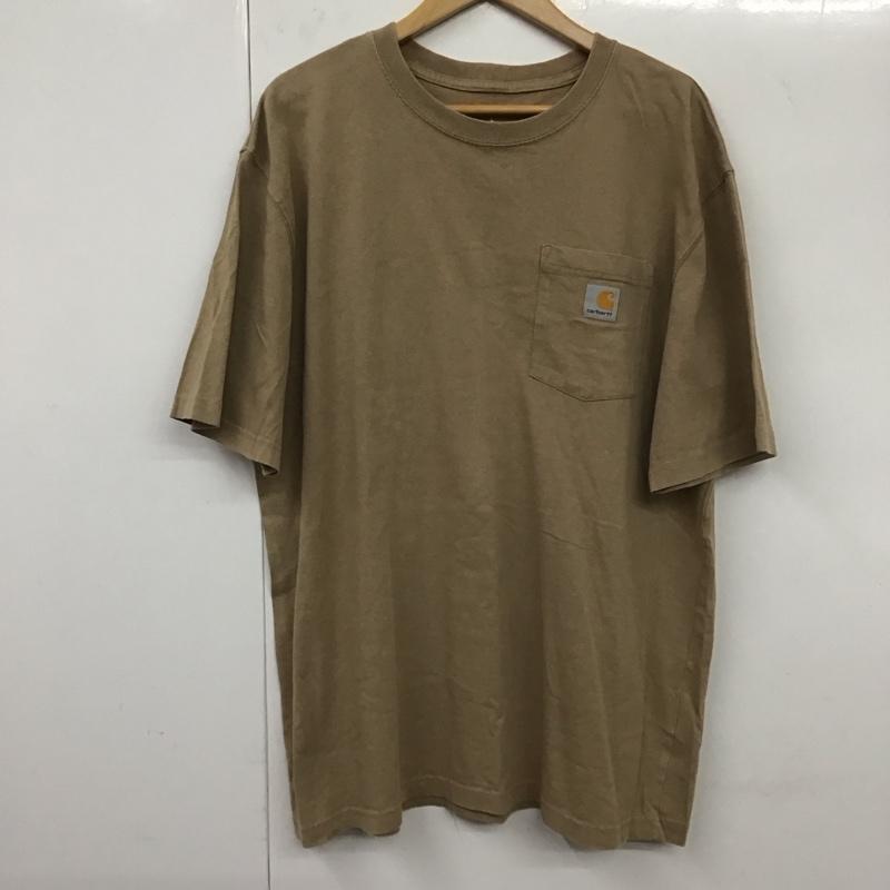 カーハート Carhartt Tシャツ 半袖 L 無地 茶 / ブラウン /  メンズ USED 古着 中古 10132032