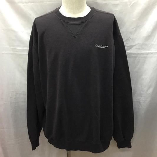 カーハート Carhartt トレーナー 長袖 長袖 L ロゴ、文字 黒 / ブラック /  メンズ USED 古着 中古 10115217