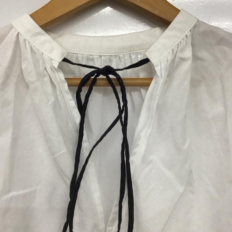 ウィムガゼット Whim Gazette シャツ、ブラウス 長袖 WGZ1031204A0016 スタンドギャザープルオーバー FREE 無地 白 / ホワイト /  レディース USED 古着 中古 10147219