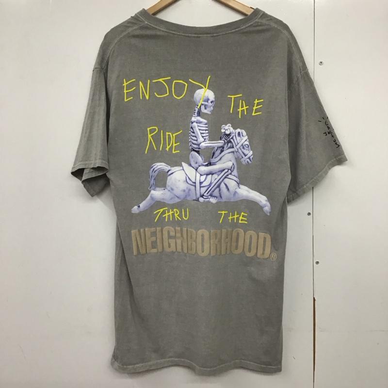 ネイバーフッド NEIGHBORHOOD Tシャツ 半袖 半袖カットソー プリントTシャツ クルーネックカットソー cactusjack L プリント 灰 / グレー /  メンズ USED 古着 中古 10140965
