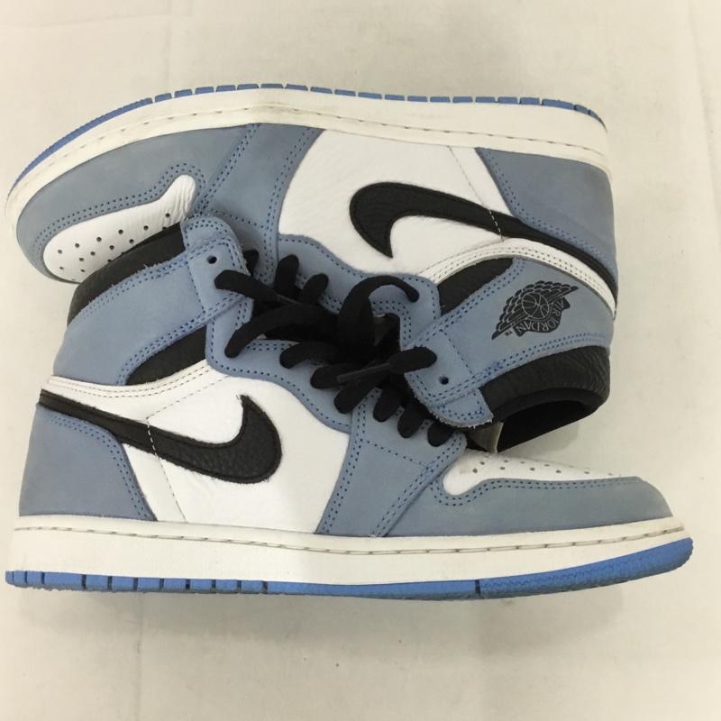 ナイキ NIKE スニーカー スニーカー 555088-134 AIR JORDAN 1 RETRO HIGH OG 26cm 26.0cm ロゴ、文字 白 / ホワイト / X 水色 / ライトブルー / X 黒 / ブラック /  メンズ USED 古着 中古 10131825