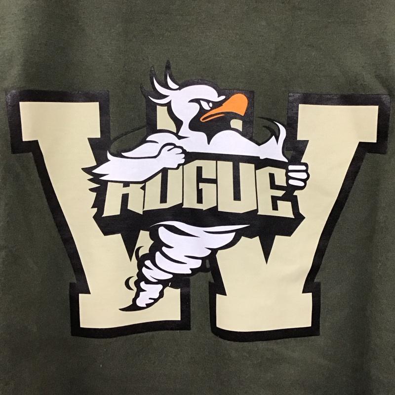 ダブルタップス W)TAPS Tシャツ 半袖 半袖カットソー プリントTシャツ クルーネックカットソー L プリント カーキ / カーキ /  メンズ USED 古着 中古 10142631