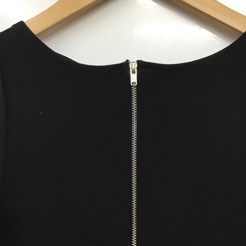 ザラベーシック ZARA BASIC ワンピース ひざ丈スカート M 無地 黒 / ブラック /  レディース USED 古着 中古 10131569