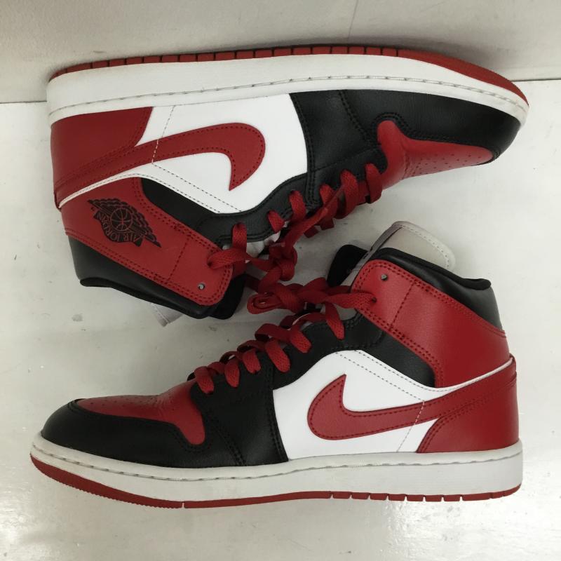 ナイキ NIKE スニーカー スニーカー BQ6472-079 Women s Air Jordan 1 Mid Bred Toe 28.0cm ロゴ、文字 白 / ホワイト / X 黒 / ブラック / X 赤 / レッド /  メンズ USED 古着 中古 10139003