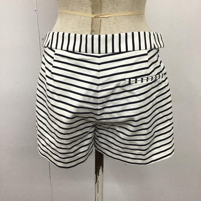 ザラ ZARA パンツ ショートパンツ XS ボーダー柄 白 / ホワイト / X 紺 / ネイビー /  レディース USED 古着 中古 10123194