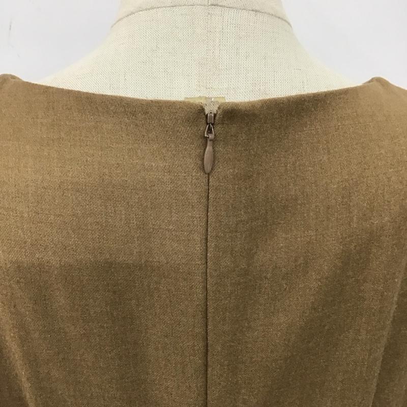 ジユウク 自由区 ワンピース ひざ丈スカート 40 無地 茶 / ブラウン /  レディース USED 古着 中古 10122256