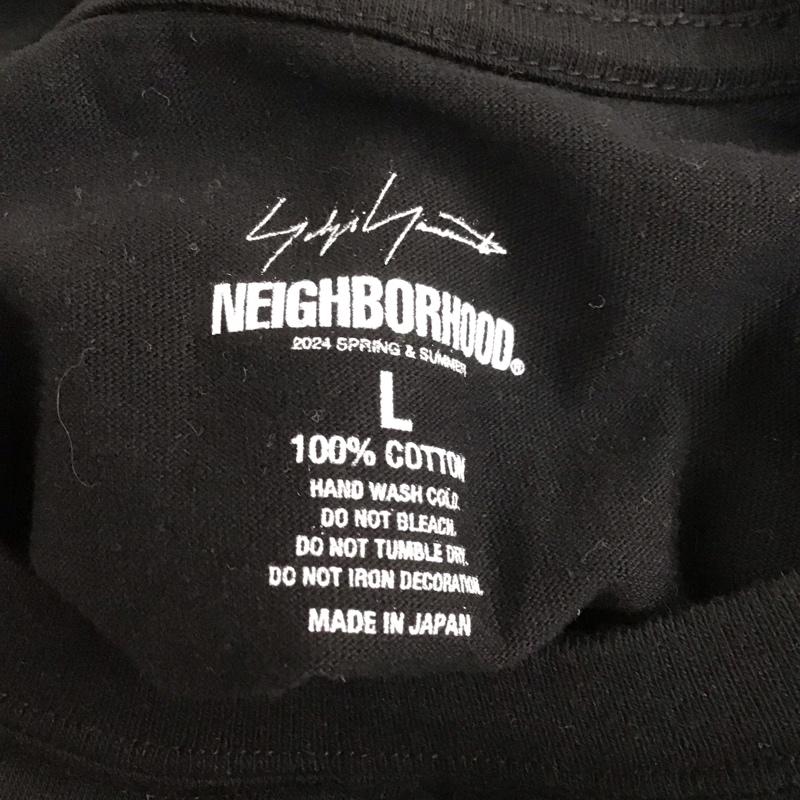 ネイバーフッド NEIGHBORHOOD Tシャツ 半袖 hs-t80-285 ネイバーフッドxヨウジヤマモトプリントショートスリーブTシャツ コラボ L ロゴ、文字 黒 / ブラック /  メンズ USED 古着 中古 10106830