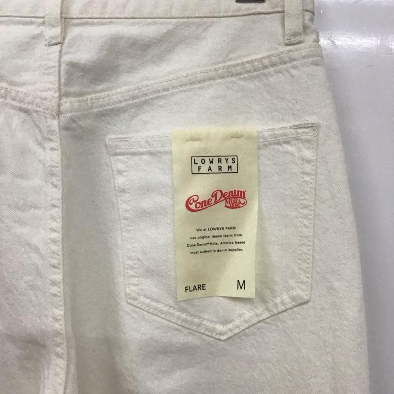 ローリーズファーム LOWRYS FARM パンツ デニム、ジーンズ lf522029ad フレアデニムパンツ ワイドパンツ カジュアルジーンズ M 無地 白 / ホワイト /  レディース USED 古着 中古 10107374