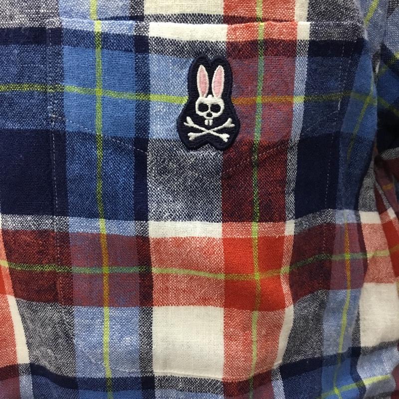 サイコバニー Psycho Bunny シャツ、ブラウス 半袖 半袖シャツ カラーシャツ 半袖カットソー チェックシャツ L チェック マルチカラー / マルチカラー /  メンズ USED 古着 中古 10119398