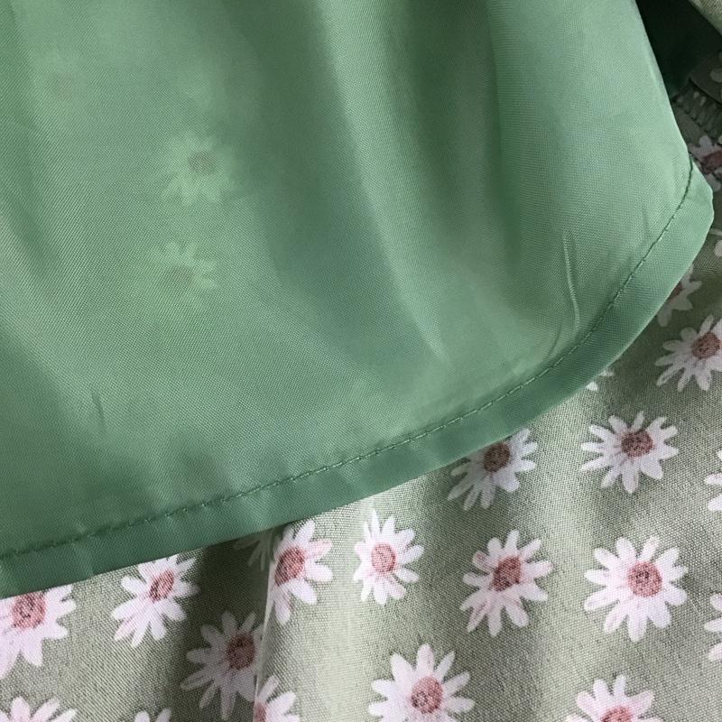 ナイスクラップ NICE CLAUP スカート ロングスカート 後ろファスナー 花柄 薄緑 / ライトグリーン /  レディース USED 古着 中古 10108927