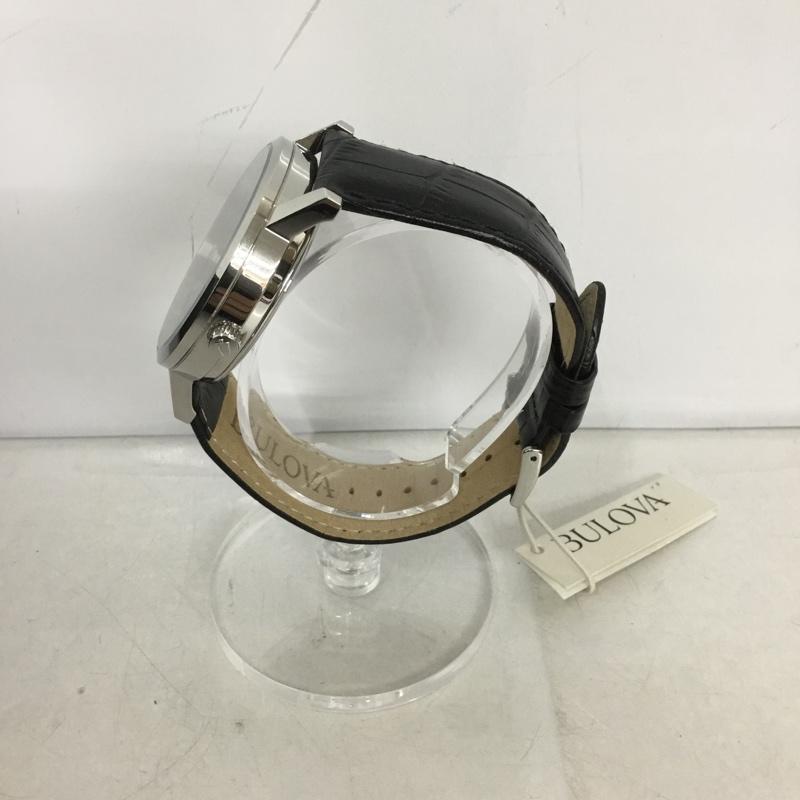 ブローバ BULOVA 腕時計 アナログ（自動巻き） 96C131 レザーベルト 箱有 ロゴ、文字 黒 / ブラック /  メンズ USED 古着 中古 10133878