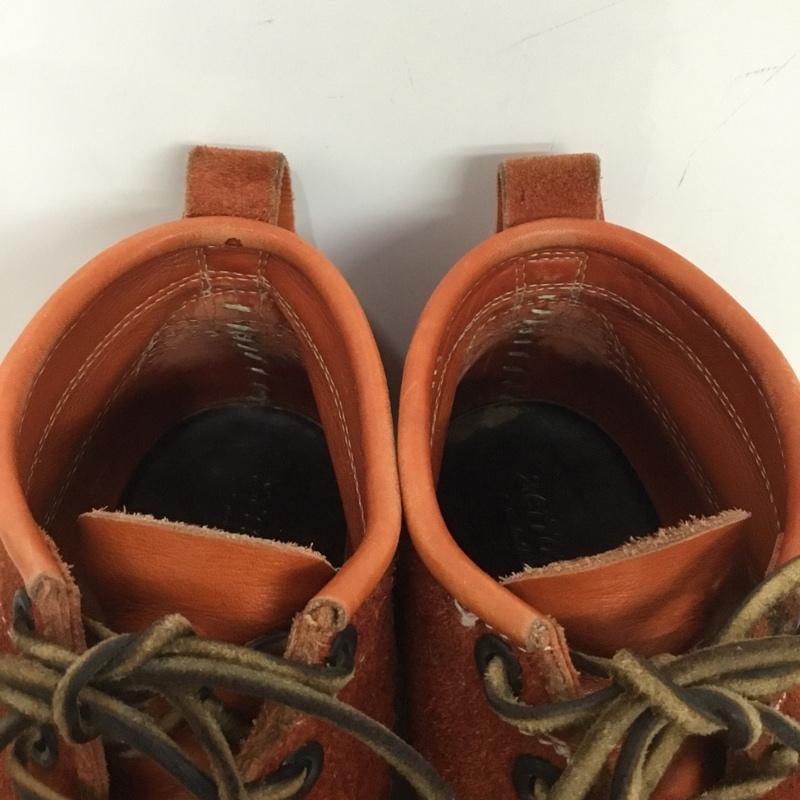 ゼローズ ZERROWS ブーツ ショートブーツ レザー 7.5 無地 茶 / ブラウン /  メンズ USED 古着 中古 10140415