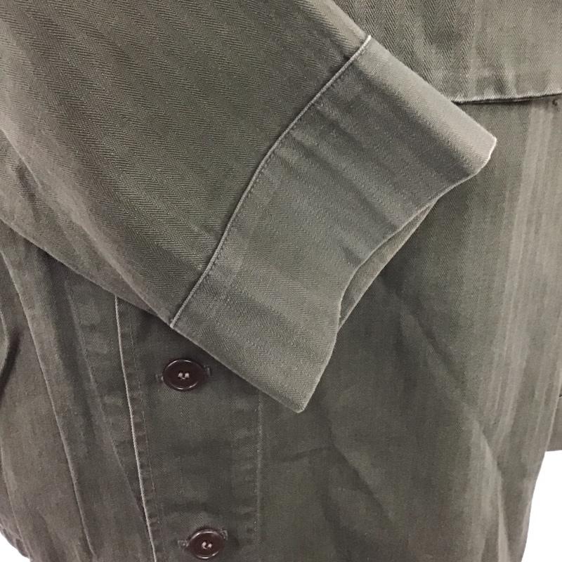 古着 USED シャツ、ブラウス 長袖 ミリタリーシャツ オランダ軍 開襟 無地 カーキ / カーキ /  メンズ USED 古着 中古 10120185
