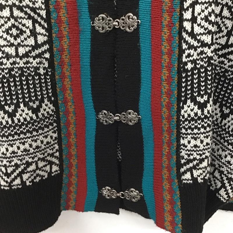 ジーナシス JEANASIS カーディガン 長袖 長袖カーディガン 前ボタン ニットカーディガン FREE プリント マルチカラー / マルチカラー /  レディース USED 古着 中古 10145468