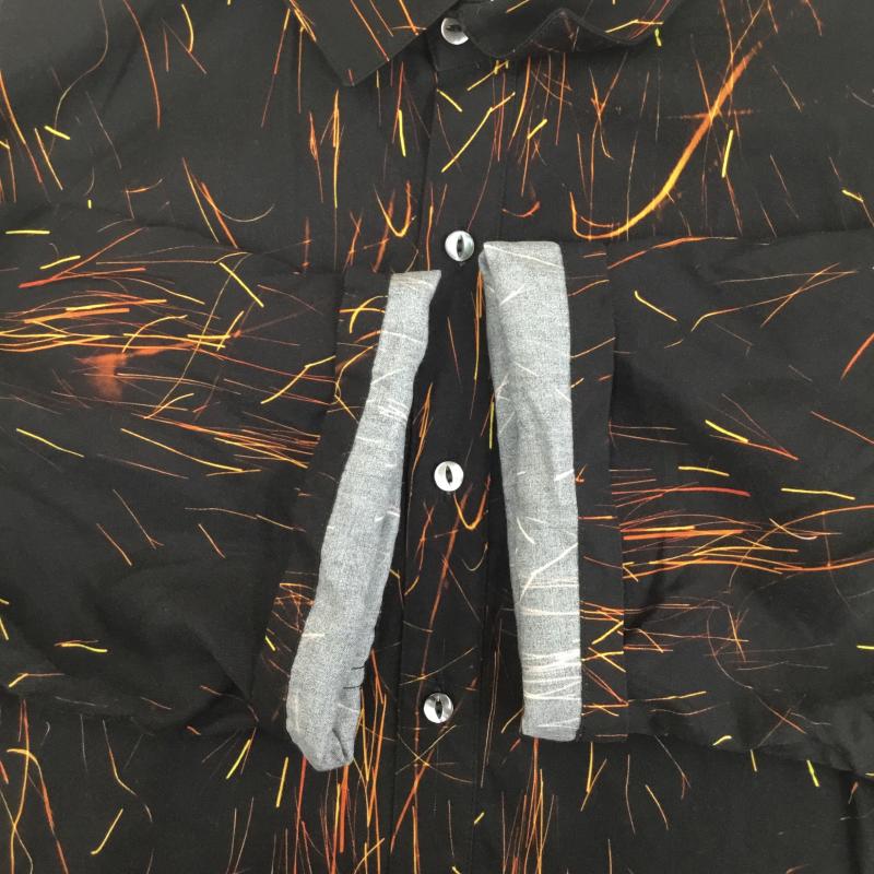 シャリーフ SHAREEF シャツ、ブラウス 半袖 SHAREEF 21533752 総柄　半袖シャツ 1 総柄 黒 / ブラック / X 赤 / レッド / X 橙 / オレンジ /  メンズ USED 古着 中古 10129671