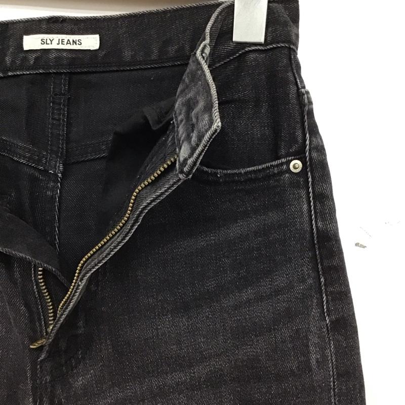 スライジーンズ SLY JEANS パンツ デニム、ジーンズ デニムパンツ スリムパンツ カジュアルパンツ ストレッチパンツ 無地 黒 / ブラック /  レディース USED 古着 中古 10149568