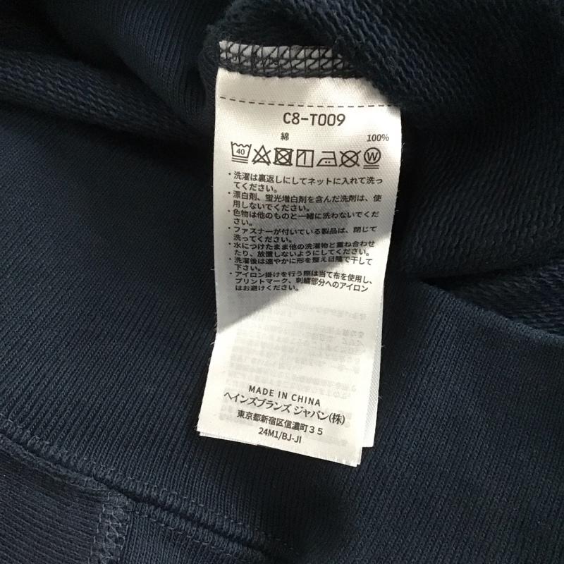 チャンピオン Campion トレーナー 長袖 長袖トレーナー スウェット クルーネック プルオーバー XLARGE S ロゴ、文字 紺 / ネイビー /  メンズ USED 古着 中古 10142349