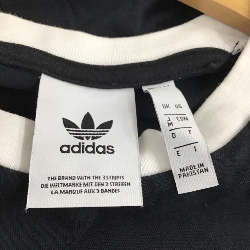 アディダス adidas Tシャツ 半袖 cw1202 スリーストライプスTシャツ 半袖カットソー クルーネックカットソー M ロゴ、文字 黒 / ブラック /  メンズ USED 古着 中古 10130316