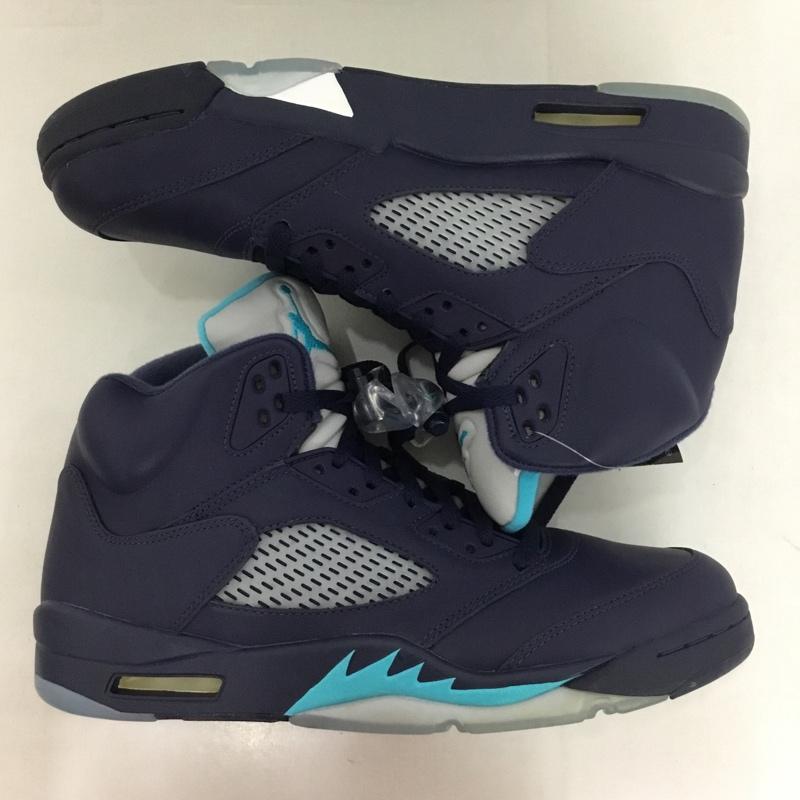 ナイキ NIKE スニーカー スニーカー 136027-405 AIR JORDAN 5 RETRO 29cm 箱有 29.0cm ワンポイント 紺 / ネイビー /  メンズ USED 古着 中古 10130182